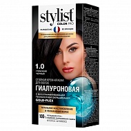 Крем-краска для волос `STYLIST COLOR PRO` Тон 1.0 Глубокий черный (гиалуроновая) 115 мл