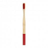 Щетка зубная `ACECO` бамбуковая красная (мягкая)