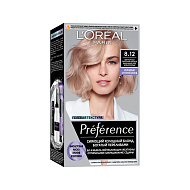 Краска для волос `LOREAL` `PREFERENCE` COOL BLONDS тон 8.12 (Аляска) 40 мл