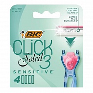 Кассеты для станка `BIC` `CLICK 3 SOEIL` SENSETIVE 4 шт
