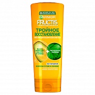 Бальзам-ополаскиватель для волос `GARNIER` `FRUCTIS` ТРОЙНОЕ ВОССТАНОВЛЕНИЕ укрепляющий (для сухих и ломких волос) 387 мл