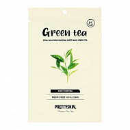 Маска для лица `PRETTY SKIN` с экстрактом зеленого чая (успокаивающая) 23 г