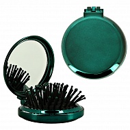 Расческа для волос с зеркалом `LADY PINK` зеленая