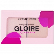 Палетка хайлайтеров для лица `VIVIENNE SABO` GLOIRE D`AMOUR HIGHLIGHTER PALETTE тон 02