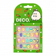 Набор детских накладных ногтей `DECO.` KIDS самоклеящиеся chick 24 шт