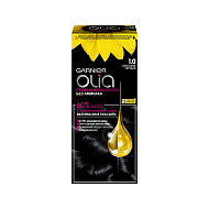 Краска для волос `GARNIER` `OLIA` тон 1.0 (Глубокий черный)