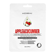 Маска для лица `MEDIBEAU` с экстрактами яблока и огурца (освежающая) 20 мл