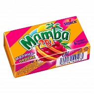 Жевательные конфеты `MAMBA` красная смородина и лайм, персик с малиной 26,5 г