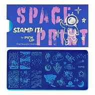 Пластина для стемпинга `PINK UP` `STAMP IT!` SPACE PRINT