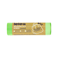 Мешки для мусора `LELEA` БИО с затяжками 35 л 15 шт