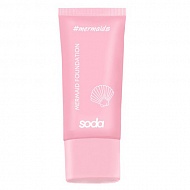 Основа тональная для лица `SODA` MERMAID FOUNDATION тон 105 peach tea
