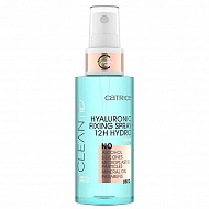 Спрей для лица `CATRICE` CLEAN ID HYALURONIC FIXING SPRAY 12H HYDRO фиксирующий