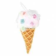 Мочалка для тела `DECO.` синтетическая (ice cream)