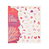 Стикеры для ногтей `ESSENCE` LIVE LIFE IN CORAL самоклеящиеся тон 01 It`s a reef of happiness!