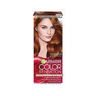 Краска для волос `GARNIER` `COLOR SENSATION` тон 6.45 (Янтарный темно-рыжий)