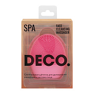Щеточка для очищения и массажа лица `DECO.` силиконовая