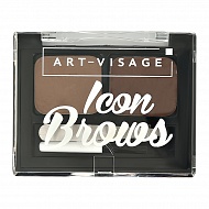 Тени для бровей `ART-VISAGE` ICON BROWS двойные монохромные тон 101