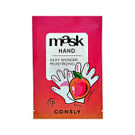 Парафин-маска для рук `CONSLY` SILKY WONDER в виде перчаток (с экстрактом персика) 15 г