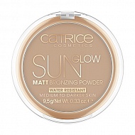 Пудра-бронзер компактная для лица `CATRICE` SUN GLOW MATT тон 035 с эффектом загара