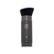 Кисть `DECO.` MAKE UP BRUSH FACE для тона и контуринга синтетическая выкручивающаяся №121