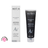 Скраб для лица `ARAVIA` `LABORATORIES` Black Refine обновляющий с черным углем и экстрактом бамбука 100 мл