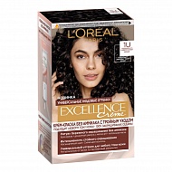 Крем-краска для волос `LOREAL` `EXCELLENCE` CREME UNIVERSAL NUDES тон 1U (универсальный черный)