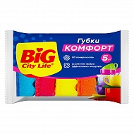 Губка хозяйственная `BIG CITY` Комфорт 5 шт