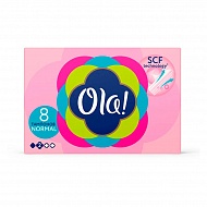 Тампоны гигиенические `OLA!` NORMAL шелковистая поверхность 8 шт