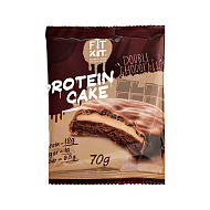 Десерт глазированный `FIT KIT` PROTEIN CAKE со вкусом Двойной шоколад 70 г