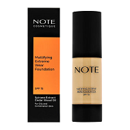 Основа тональная для лица `NOTE` MATTIFYING EXTREME WEAR с матирующим эффектом тон 128 Sand ivory
