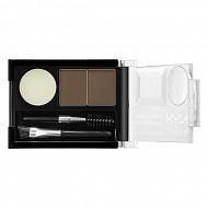 Тени для бровей `NYX PROFESSIONAL MAKEUP` EYEBROW CAKE POWDER тон 02 Dark brown