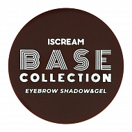 Тени и гель для бровей `ISCREAM` BASE 2 в 1 тон 02 (taupe)