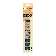 Набор накладных ногтей с клеевыми стикерами `DECO.` FANTASY green (24 шт + клеевые стикеры 24 шт)