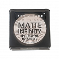 Пудра компактная для лица `ART-VISAGE` MATTE INFINITY финишная тон crystal