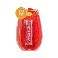 Бальзам для губ `EAT MY` оттеночный Клубнично-банановый смузи 4,8 г