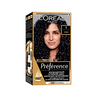 Краска для волос `LOREAL` `PREFERENCE` тон 1 Черный