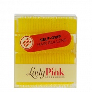 Бигуди-липучки `LADY PINK` D 15 мм желтые 8 шт