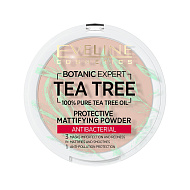 Пудра компактная для лица `EVELINE` BOTANIC EXPERT 3 в 1 антибактериальная матирующая тон 002 ivory