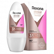 Део-ролл жен. `REXONA` CLINICAL PROTECTION Сухость и уверенность 50 мл