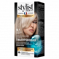 Крем-краска для волос `STYLIST COLOR PRO` Тон 9.1 Пепельный блонд (гиалуроновая) 115 мл