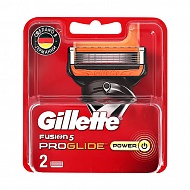 Кассеты для станка `GILLETTE` `FUSION` PROGLIDE POWER 2 шт