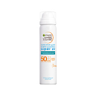 Спрей для лица `GARNIER` AMBRE SOLAIRE СУПЕР UV солнцезащитный с гиалуроновой кислотой SPF 50 75 мл