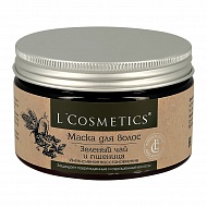 Маска для волос `L`COSMETICS` с зеленым чаем и пшеницей (восстанавливающая) 250 мл