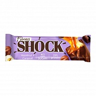 Батончик глазированный `FITNES SHOCK` Шоколад-фундук с карамелью 50 г