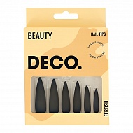 Набор накладных ногтей с клеевыми стикерами `DECO.` FEROSH black (24 шт + клеевые стикеры 24 шт)