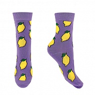 Носки женские `SOCKS` violet with lemon