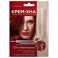 Крем-Хна для волос `ФИТОКОСМЕТИК` с репейным маслом Медно-красный 50 мл