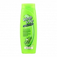 Шампунь для волос `WASH & GO` с экстрактом алоэ вера (для сухих волос) 400 мл