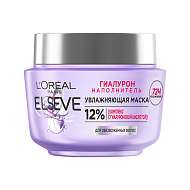 Маска для волос `LOREAL` `ELSEVE` ГИАЛУРОН НАПОЛНИТЕЛЬ увлажняющая (для обезвоженных и тонких волос) 300 мл
