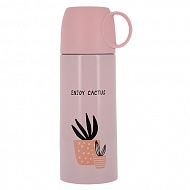 Термос `FUN` ENJOY CACTUS pink 350 мл